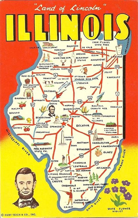 Travel Posters , Maps and Sign Language | Illinois state, Illinois, Map