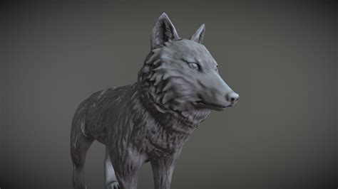 Wolf sculpture - Download Free 3D model by Paulina (@Byakko) [7a16ce6 ...