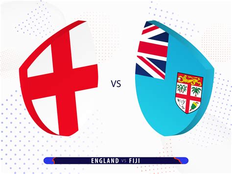 England vs Fiji quarter-final rugby match, international rugby competition 2023. 30824001 Vector ...