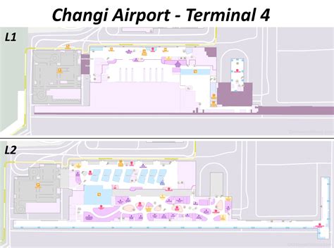 Changi Airport Terminal 4 Map | Singapore - Ontheworldmap.com