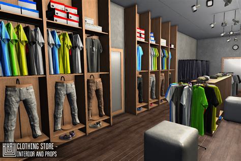 Clothing store - interior and props | 3D Clothing | Unity Asset Store