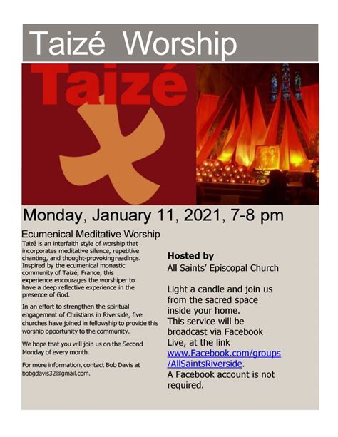 Taizé Service – First Congegational Church of Riverside