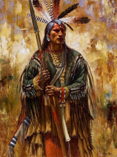 Native-American-Paintings-and-Art-illustrations Native American Warrior ...