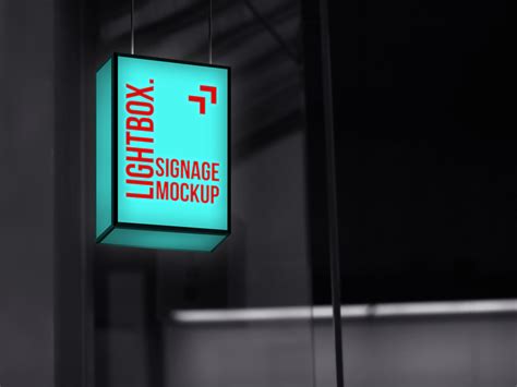 Signage Lightbox Mockup - Mockup World