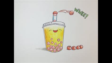 Boba Tea Drawing Realistic