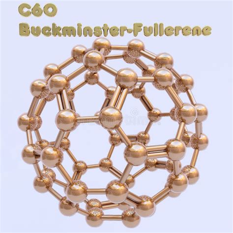 Buckminsterfullerene stock illustration. Illustration of molecule - 3374895