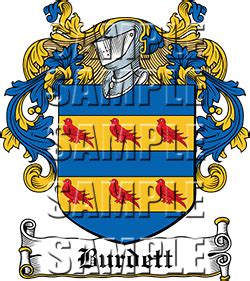 Buy Burdett Family Crest / Coat of Arms gifts | Family crest, Coat of ...