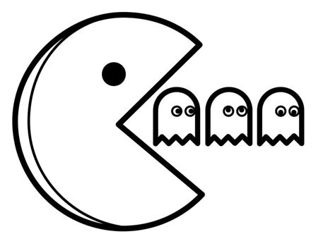 Pac Man and Ghosts coloring page - Download, Print or Color Online for Free