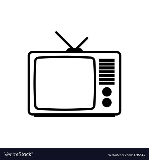 Retro tv icon Royalty Free Vector Image - VectorStock