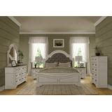 Laval Wood Bedroom Set, Upholstered King Bed, Dresser, Mirror, 2 ...