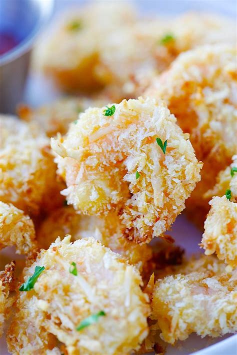 Parmesan Baked Popcorn Shrimp | Easy Delicious Recipes