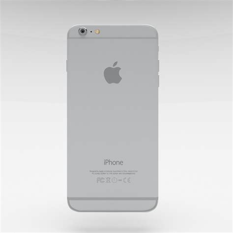 3d apple iphone 6 silver model