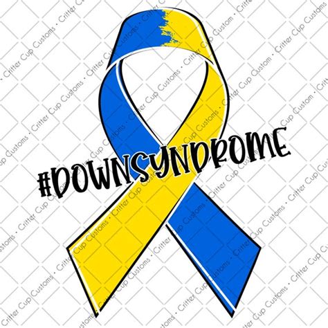 Down syndrome Awareness Ribbon Design Printable Digital | Etsy