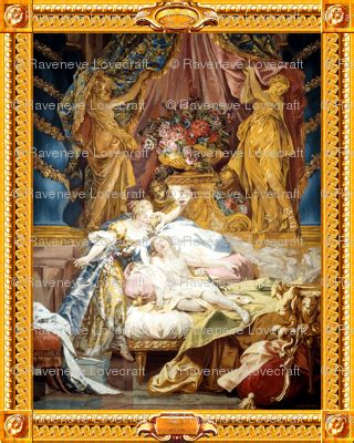 Cupid Psyche myths legends fairy tales story Greek Roman stories baroque rococo bedrooms flowers ...