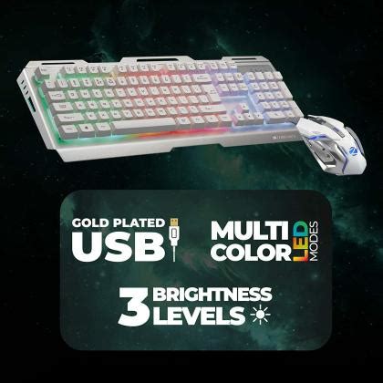 Zebronics Zeb-Transformer Gaming Keyboard and Mouse Combo (White) - JioMart