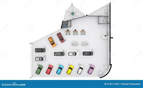 Car Showroom. Floor Plan Of The Car Showroom Royalty-Free Stock Photo | CartoonDealer.com #274111551