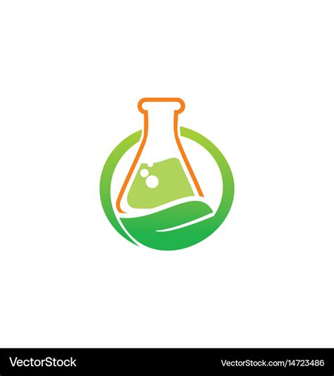 Bio organic lab logo Royalty Free Vector Image