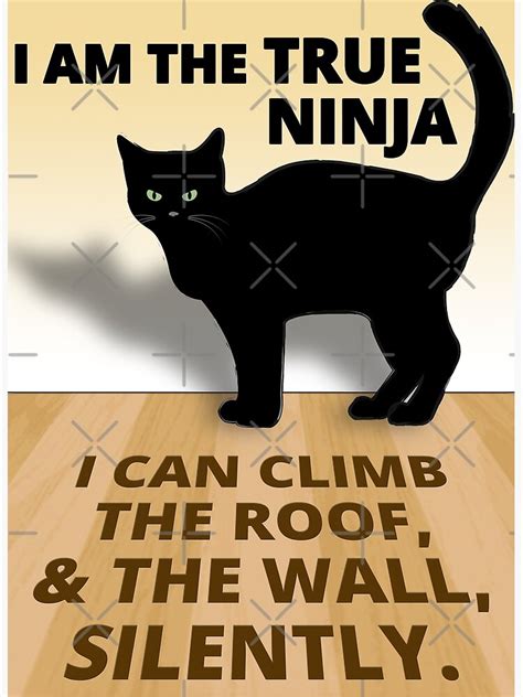 "I Am the True Ninja - A Cat Lover's fun design" Poster by Tatzki-Design | Redbubble