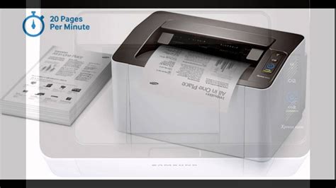 SAMSUNG XPRESS M2020 MONO LASERJET PRINTER (20 PPM) OCS - YouTube