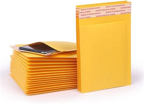 Amazon.com : IPACKNOW Kraft Bubble Mailers 4x8 Inch 50 Pack, Waterproof ...