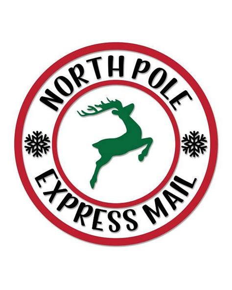 North Pole Express Mail Christmas Print - Gift idea for Christmas ...