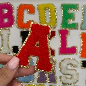 Chenille Letters Chenille Patch Adhesive Letters Varsity Letters Fuzzy ...