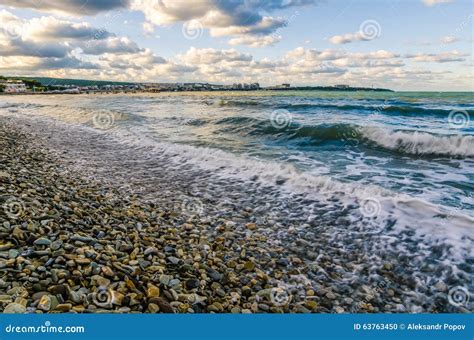 The beach in Gelendzhik stock photo. Image of wallpaper - 63763450