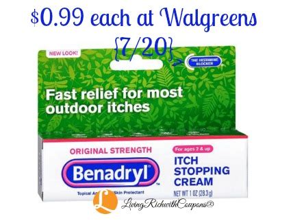 Benadryl Itch Stopping Cream Only $0.99 at Walgreens! {7/20 Only ...