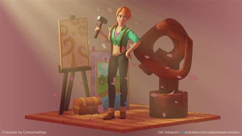 ArtStation - "The Artist" | Stardew Valley Leah Fan Art