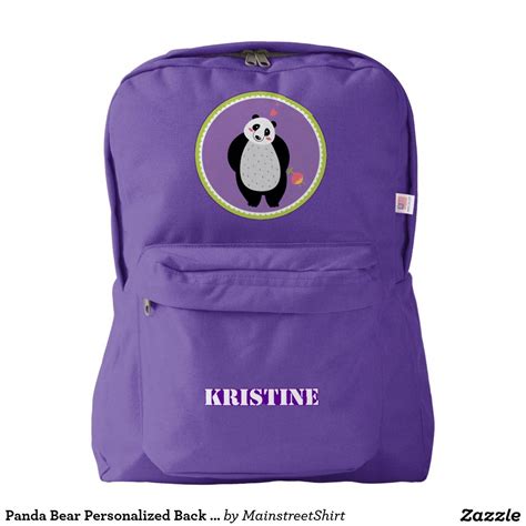 Panda Bear Personalized Back to School Backpack Personalized Backpack, Personalised, Back To ...