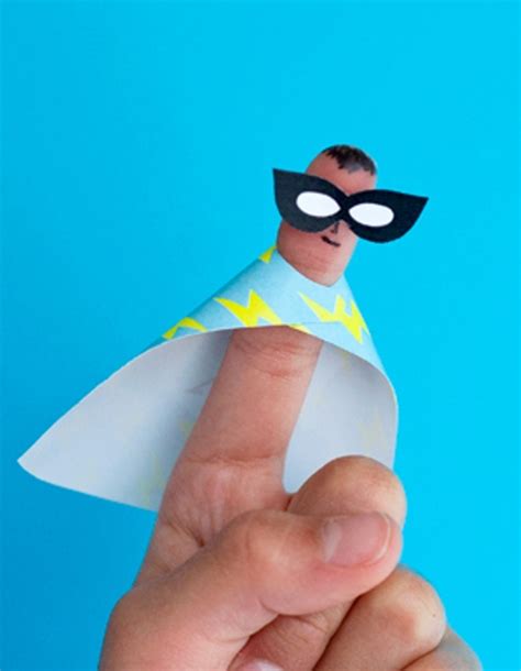 Funny DIY Superhero Finger Puppets | Kidsomania