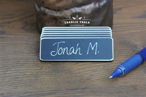 100 Chalkboard Name Tags Chalkboard Name Badges Reusable Magnetic Name Tags Reusable Magnetic ...