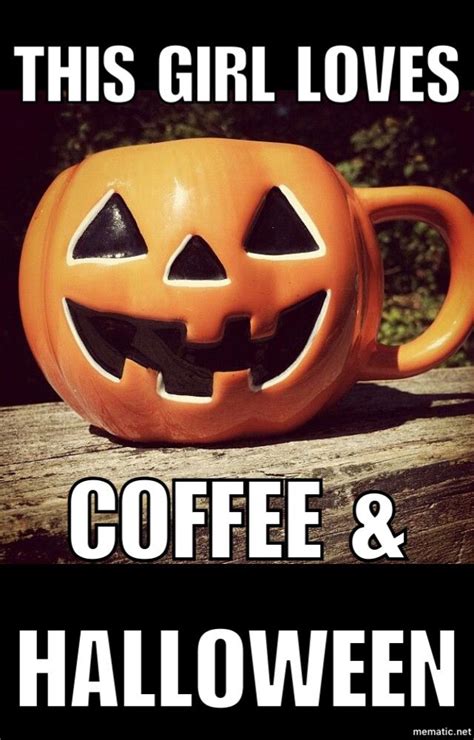 THIS GIRL LOVES COFFEE & HALLOWEEN | Lustig humor, Witzige sprüche, Humor