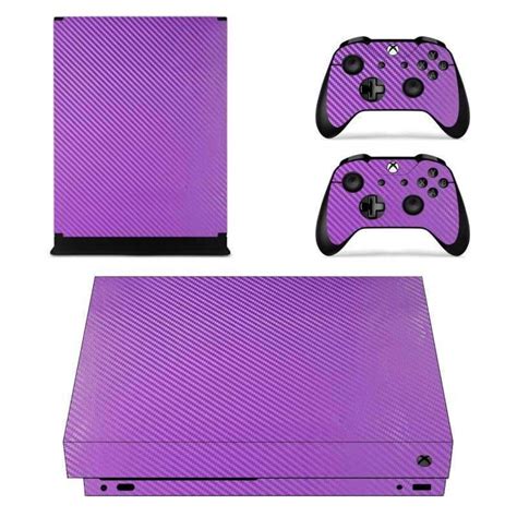 Purple Carbon Fiber Xbox One X Skin Sticker Decal - ConsoleSkins.co