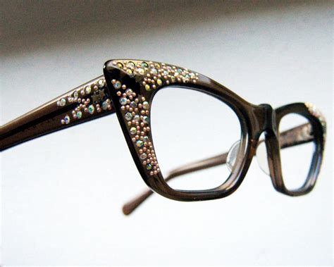 Vintage 50's Square Cat Eye Rhinestone Eyeglass Frames | Etsy | Glasses fashion, Vintage ...