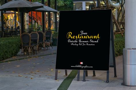 Free Restaurant Outside Banner Stand Mock-up PsdGraphic Google – Tasty Graphic Designs Collection