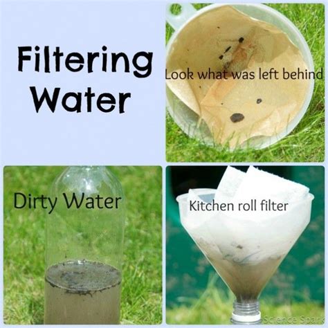 Investigate how to filter water using paper towels, kitchen roll and coffee filters. which do ...