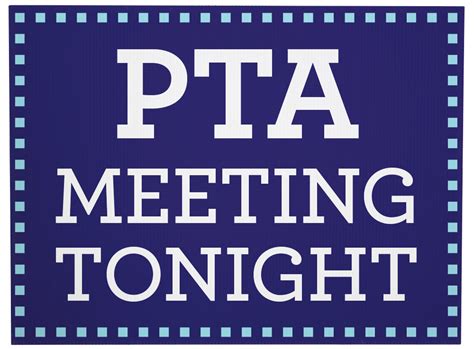 Reminder: PTA Meeting tomorrow night, 2/6 – FRIENDS OF CHAPMAN - Clip Art Library