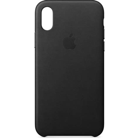 Apple iPhone X Leather Case (Black) MQTD2ZM/A B&H Photo Video