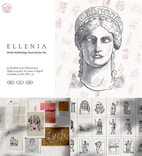 Ellenia Greek Mythology Illustrations | Free download