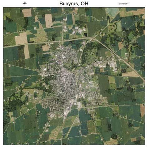 Aerial Photography Map of Bucyrus, OH Ohio