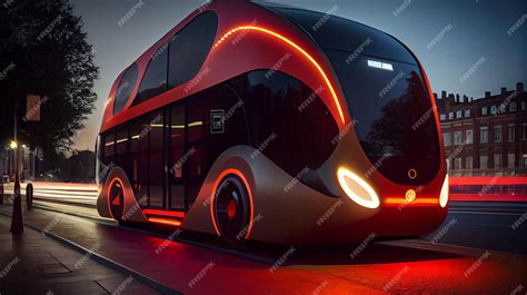 Premium AI Image | The new bus is the company's new electric vehicle.