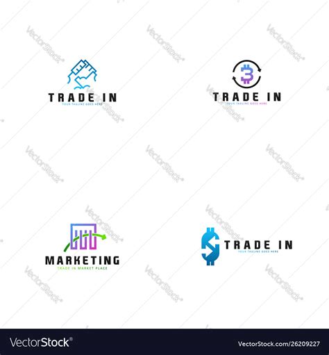 Trade logo template business logo concept Vector Image