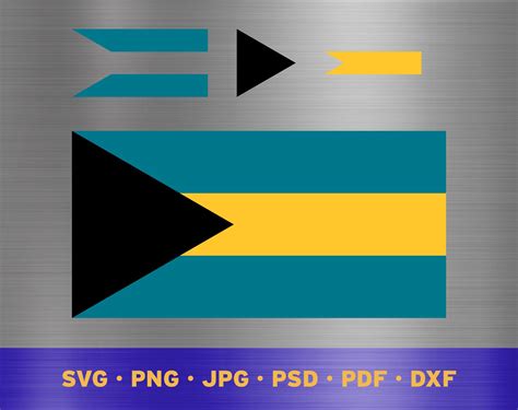 Bahamas Flag Svg Layered, Bahamian Flag Svg, Bahamian Flag Cricut ...