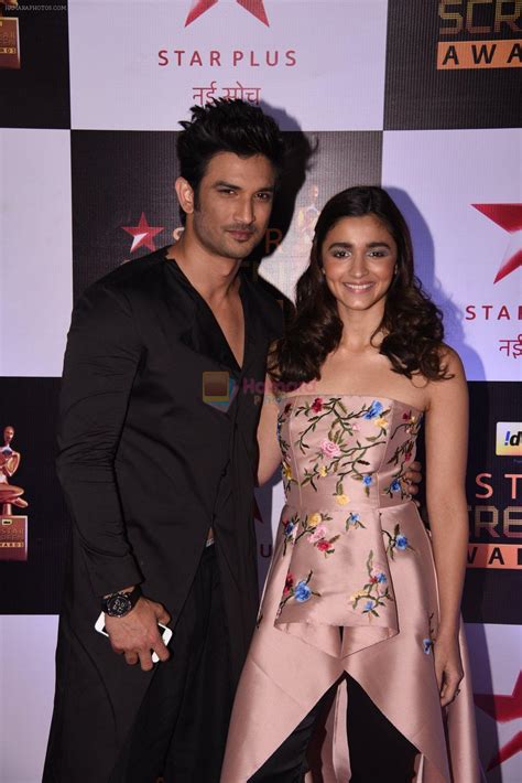 Alia Bhatt, Sushant Singh Rajput at 22nd Star Screen Awards 2016 on 4th ...