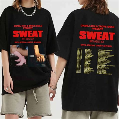 Charli XCX and Troye Sivan - Sweat 2024 Tour Shirt, Charli XCX 2024 ...