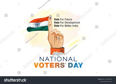 National Voters Day India Poster Design Stock Vector (Royalty Free ...