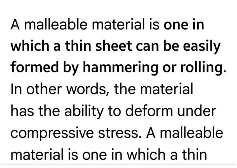 What is malleability? | Chemistry Questions - Brainly.in