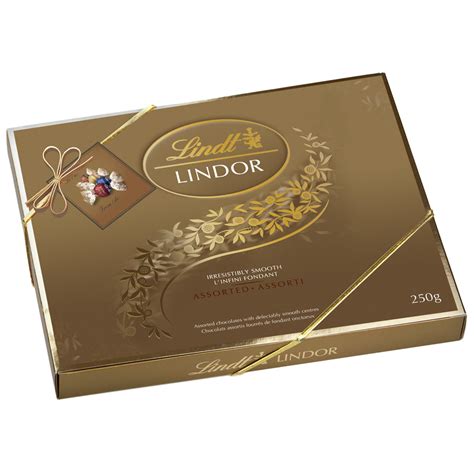 Lindt LINDOR Prestige Assorted Chocolate Truffles Gift Box, 250g ...