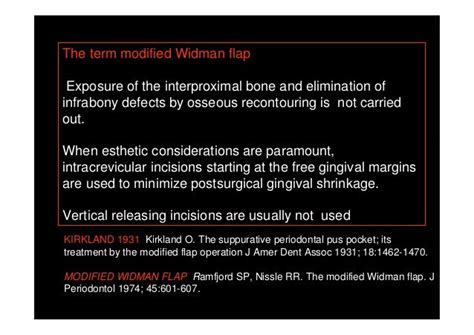 Modified widman flap